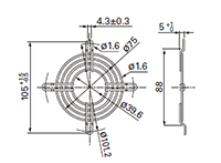 80 Meter Square (mm²) Fan Size, Nickel-Chrome Plating Surface Treatment, and Outlet Side Type Finger Guard - 2