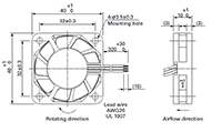 San Ace 40 9P Type 0.16 Ampere (A) Rated Current Fan - 2