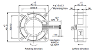 San Ace 40 9P Type 0.21 Ampere (A) Rated Current Fan - 2