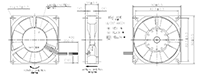 San Ace 92 9P Type Ribbed Direct Current (DC) Fans - 2