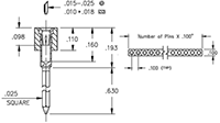 Straight Wrapost Tail Sockets - 2