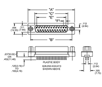 628 Series 9 Shell Size D-Subminiature Connector