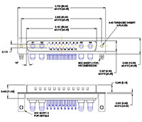 684 Series Steel Shell D-Subminiature Connector