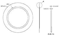 2000 Hertz (Hz) Resonant Frequency Piezoelectric Bender (AB2720B) - 2