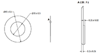 520 Hertz (Hz) Resonant Frequency Piezoelectric Bender (AB6505B) - 2