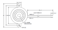 7 Milliampere (mA) Maximum Rated Current and Lead Wire Terminal Material Buzzer Indicator - 2