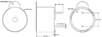 AT Series 2400 Hertz (Hz) Resonant Frequency and 12 Millimeter (mm) Diameter Transducer (AT-1224-TWT-12V-2-R) - 2