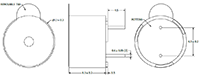 AT Series 2400 Hertz (Hz) Resonant Frequency and 12 Millimeter (mm) Diameter Transducer (AT-1224-TWT-R) - 2