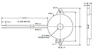 AT Series 4500 Hertz (Hz) Resonant Frequency and 30 Millimeter (mm) Diameter Transducer (AT-3045-TF-LW110-R) - 2