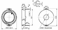 AT Series 5000 Hertz (Hz) Resonant Frequency and 30 Millimeter (mm) Diameter Transducer (AT-3050-TT-R) - 2