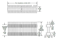 AW Series 15 Pins Per Row Surface-Mount Technology (SMT) Micro Board Stacker - 2