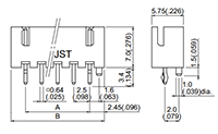 XH Series 4 Circuits Disconnectable Crimp Style Connector- 2