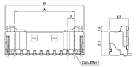 PA Family Series Connectors (BM10B-PASS-1-TFT(LF)(SN)), (BM10B-PASS-TFT(LF)(SN)), and (BM12B-PASS-TFT(LF)(SN))