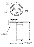 63.5 Millimeter (mm) Diameter (D) Large Can Screw Terminal Capacitor (E36D101LPN223TDB7M) - 2