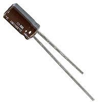 KMG Series 100 Microfarad (µF) Capacitance and 25 Volt (V) Working Direct Current (DC) Voltage Miniature Aluminum Electrolytic Capacitor