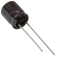 KMG Series 220 Microfarad (µF) Capacitance and 50 Volt (V) Working Direct Current (DC) Voltage Miniature Aluminum Electrolytic Capacitor