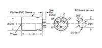 KMH Series 820 Microfarad (µF) Capacitance Snap Mount Capacitor - 2