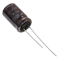 KZE Series 100 Microfarad (µF) Capacitance and 16 Millimeter (mm) Dimension L Miniature Aluminum Electrolytic Capacitor