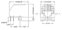 GDLX Series Right Angle Modular Jack Connectors - 2