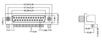 Right Angle Female D-Subminiature Connectors