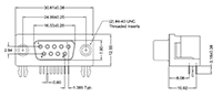 9 Position Right Angle Female D-Subminiature Connector