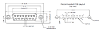 15 Position Female Vertical Printed Circuit Board (PCB) Mount D-Subminiature Connector