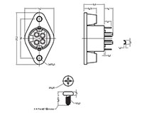 KPJX-PM Series Snap and Lock Panel Mount Direct Current (DC) Shielded Power Connector - 2