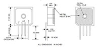 MINIBRIDGE® 1000 Peak Reverse Voltage (PRV) per Leg Single Phase Fulll Wave Bridge Rectifier - 2