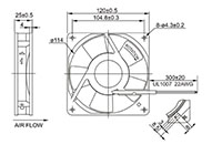 OA172SAPL Series Alternating Current (AC) Voltage Fans - 2