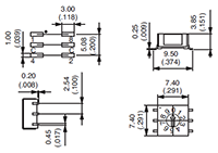 P36 Series Surface Mount Mounting and Straight/Surface-Mount Technology (SMT) Terminal Low Profile Rotary Code Switch - 2