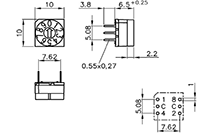 P65 Series Hexadecimal Coded Output Type Rotary Code Switch - 2