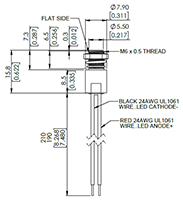 QRM6 Series Rear Panel Mount Light Emitting Diode (LED) Indicators - 2