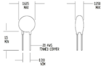 SG Series 40 Ohm (?) Resistance at 25 Degree Celsius (ºC) Surge-Gard Inrush Current Limiter Thermistor