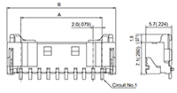 PA Family Series 10 Circuits Side Entry Type Connector Without a Boss - 2