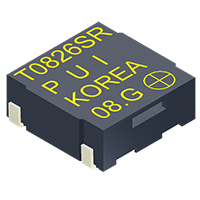 90 Milliampere (mA) Maximum Rated Current, 15 Ohm (Ω) Coil Resistance, and 2630 Hertz (Hz) Resonant Frequency Transducer (SMT-0826-S-R)