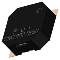 100 Milliampere (mA) Maximum Rated Current, 15 Ohm (Ω) Coil Resistance, and 2700 Hertz (Hz) Resonant Frequency Transducer (SMT-0827-S-9-R)