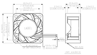 THA Series 6.24 Watt (W) Maximum Input Power Direct Current (DC) Voltage Fans - 2