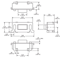 TL3330 Series Right Angle Surface Mount (SMT) Tact Switches - 2