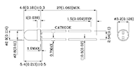 120 Milliwatt (mW) Power Dissipation (P<sub>D</sub>) T-1 Solid State Light Emitting Diode (LED) Lamp