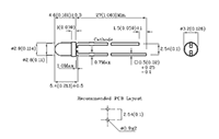 75 Milliwatt (mW) Power Dissipation (P<sub>D</sub>) T-1 Solid State Light Emitting Diode (LED) Lamp (XLM2MR11D) - 2