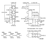 Yellow and Green Color Three Position Construction Backlog Indicator (CBI) Housing Light Emitting Diode (LED) - 2