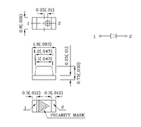 80 Milliwatt (mW) Power Dissipation (P<sub>D</sub>) Surface Mount Device (SMD) Chip Light Emitting Diode (LED) Lamp