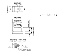 120 Milliwatt (mW) Power Dissipation (P<sub>D</sub>) Surface Mount Device (SMD) Chip White Light Emitting Diode (LED) Lamp