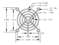 KM Series 60 Meter Square (mm²) Fan Size Finger Guard - 2