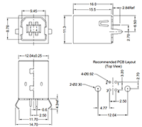 KUSBVX Series B-Type Universal Serial Bus (USB) Connectors