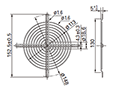 120 Meter Square (mm²) Fan Size, Nickel-Chrome Plating Surface Treatment, and Inlet Side, Outlet Side Type Finger Guard - 2