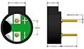 AT Series 2730 Hertz (Hz) Resonant Frequency and 11 Millimeter (mm) Diameter Transducer (AT-1127-ST-2-R) - 2