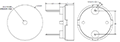 AT Series 4000 Hertz (Hz) Resonant Frequency and 17 Millimeter (mm) Diameter Transducer (AT-1740-TT-3-R) - 2