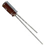 KMG Series 47 Microfarad (µF) Capacitance and 25 Volt (V) Working Direct Current (DC) Voltage Miniature Aluminum Electrolytic Capacitor