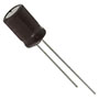 KMG Series 100 Microfarad (µF) Capacitance and 50 Volt (V) Working Direct Current (DC) Voltage Miniature Aluminum Electrolytic Capacitor